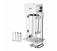 Royal Catering Electric Sausage Filler Maker Stuffer RCWF-15LE-H (15 l, 260 W, Foot Pedal, Stainless Steel, incl. Filling Tubes)