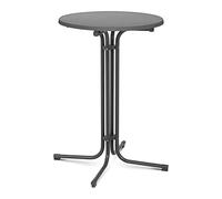 Royal Catering Folding Bar Table High Top Round Table Tall Standing Bistro Event Ø 70 cm Grey RC-BIS70FG (Tabletop Plastic-coated Flakeboard, Legs Powder-coated Steel)