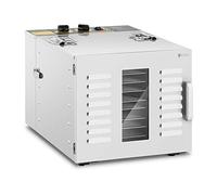 Royal Catering Food Dehydrator, 10 Racks, 1000W, Stainless Steel | For Fruit, Meat and Vegetables, Inserts, 40 x 40 cm, 40-90°C, Timer 0-15 h