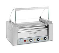 Royal Catering Hot Dog Grill - 7 rollers - warming drawer - stainless steel RC-RG7DC