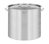 Royal Catering Induction Cooking Pot 48 l Ø 40 cm Bottom Thickness 5.2 mm 3-ply with Lid for All Stove Types, 20% Faster Cooking, 30% Energy Saving Stainless Steel Soup Pot