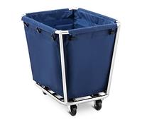 Royal Catering Laundry Trolley, 300 Litre Bag, Plastic (PVC) Laundry Basket, Wheeled, Blue