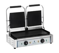 Royal Catering Panini Smooth Toaster Machine RCKG- 3600-F (2x1800W, 48x23cm hob, stainless steel grease catcher)