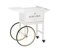 Royal Catering Popcorn Machine Trolley - white & gold RCPT-WGWG-1