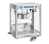 Royal Catering Popcorn Maker Professional (1350 W, ca. 6 kg/h, Stainless Steel, Non-stick Coating, incl. Plastic Shovel) Popcorn Machine