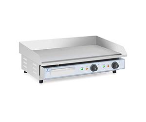Royal Catering RC-EG001 Double Electric Grill Plate 730 x 400 mm Smooth 2 x 2200 W Griddle Plate Electric Griddle Plate