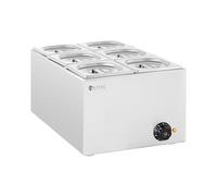 Royal Catering RCBM_GN1/6_1 Bain Marie 640 W 6 x GN 1/6 Water Bath Food Warmer