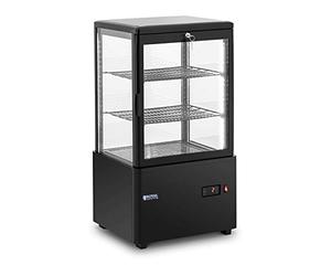 Royal Catering RCCC-58-BT Cooling Display Case 58 L 3 Levels Black Counter Cake Display Case Cake Counter Cold Counter