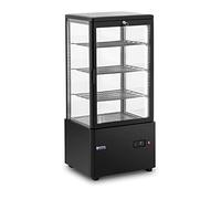 Royal Catering RCCC-78-BT Cooling Display Cabinet 78 L 4 Levels Black Counter Cake Display Case Cake Counter Cold Counter