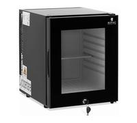 Royal Catering RCGK-MBG33L Mini Bar 25L Glass Door Black Hotel Mini Bar Fridge Hotel Fridge