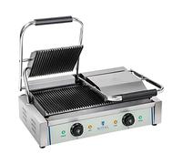 Royal Catering Double Contact Grill - Ribbed - 2 x 1,800 W RCKG-3600-G