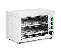 Royal Catering RCPES-340 Salamander Broiler 3,150 W 50-300 ° C Salamander Grill Salamander Oven (2 Racks, Timer 30 min, Stainless Steel)