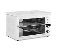 Royal Catering RCPES-380 Salamander Broiler 3,000 W 50 - 300 ° C Salamander Grill Salamander Oven (1 Rack, Timer 30 min, Stainless Steel)