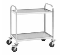 Royal Catering RCSW 2.1H Stainless Steel Kitchen Serving Trolley