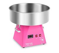 Royal Catering RCZK-1030-W-R Candy Floss Machine Candy Floss Maker Cotton Candy (1200 W, 1 Portion / 30 s, Ø 52 cm, Stainless Steel) Pink