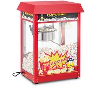 Royal Catering Small Popcorn Machine - 1500 W, stainless steel, tempered glass and non-stick coating RCPR-16E