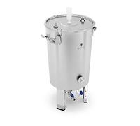 Royal Catering Stainless Steel Fermentation Vessel Beer Brewing Fermenter + Wort Chiller 30L RCBM-45CFC (Temp. Range 0-40°C, Chilling Coil, Drain Tap, Dual Drainage System, Safety Lock)