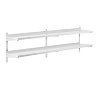 Royal Catering Stainless Steel Wall Shelf - 2 shelves - 40 x 200 cm RCWR-2000.4