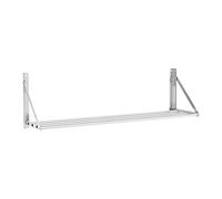 Royal Catering Stainless Steel Wall Shelf Folding Shelf Commercial Kitchen Shelf 120x30cm 40kg RC-TFWH120X30 (Stainless Steel, Silver Colour)
