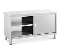 Royal Catering Stainless steel work cabinet - 150 x 60 x 85 cm - 600 kg Load capacity RCSSCB-150X60-E