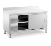 Royal Catering Stainless Steel Work Cabinet - 150 x 70 x 85 cm - Load Capacity - 600 kg RCSSCB-150X70-E-B