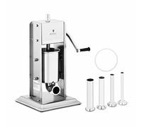 Royal Catering Vertical Sausage Maker - Sausage Stuffer Machine 3L RCWV-3L (Stainless Steel, Cylinder Height 19.5cm, Filling Tube Length 18cm)
