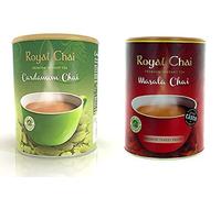 Royal Chai Cardamom Unsweetened 400g and Masala Unsweetened 400g - Premium Instant natural Tea