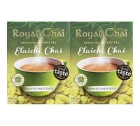 Royal Chai Elaichi Chai Unsweetened 10 Single Serving Sachets Premium In