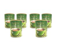 Royal Chai Elaichi Unsweetened Tub 400g (Pack of 6) - Premium Instant Tea - Cardamom Tea - Natural - Instant Cardamom Indian Tea