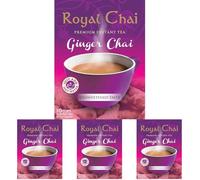 Royal Chai Ginger Instant Indian Tea Unsweetened (Pack of 4)
