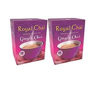 Royal Chai Ginger Unsweetened 180g (Pack of 2) - Premium Instant Tea - Ginger Tea - Natural - Instant Ginger Indian Tea