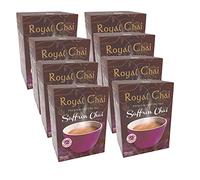 Royal Chai Instant Saffron Tea - Pack of 8 (220g) - Premium, Natural, Sweetened, No Preservatives, No Chemicals - Authentic Indian Chai
