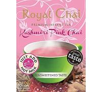 Royal Chai | Kashmiri Pink Chai Unsweetened | 10 Single Serving Sachets | Premium Instant Tea | 140g