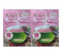 Royal Chai | Kashmiri Pink Sweetened | Single Serving Sachets | Premium Instant Tea | 10 Sachets | 2 Pack