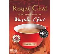 Royal Chai Masala Chai Premium Instant Tea, Sweetened, 10 Cups for 1 box