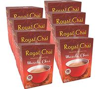 Royal Chai Premium Instant Tea - Sweetened Masala - 220g (Pack of 8) - Natural
