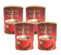 Royal Chai Sweetened Instant Masala Tea Tub 400g (Pack of 4) - Premium Natural Indian