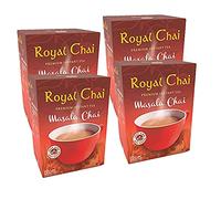 Royal Chai Unsweetened Instant Masala Tea 180g (Pack of 4) - Premium Natural Indian Tea