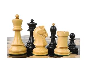 Royal Chess Mall - 1950s' Fischer Dubrovnik Chess Pieces Only Set - Ebony & Boxwood - 3.8" King