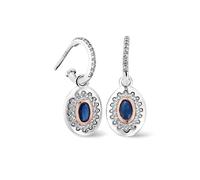 Royal Clogau Sterling Silver Diana Earrings with Sapphires & Topaz Clogau Metallics One Size