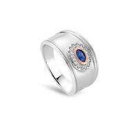 Royal Clogau Sterling Silver Diana Ring with Sapphire & Topaz Clogau Metallics P