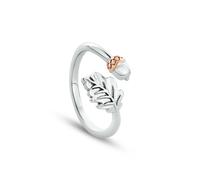 Royal Clogau Sterling Silver Oak Leaf Ring - S