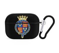 Royal Coat of Arms of England Compatible with Airpod Pro Case PC Scratch-Resistant Drop-Proof Protective Cover with Keychain Black-style