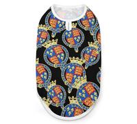 Royal Coat of Arms of England Dog Shirts Summer Pet Clothes Comfort T-Shirts Vest Sleeveless Tank Top for Cats Dogs XL