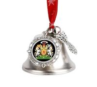 Royal Coat of Arms of The Kingdom of Scotland Cute Christmas Bells Ornaments Xmas Holiday Sliver Bell for Home Yard Garden Decor