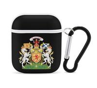 Royal Coat of Arms of The Kingdom of Scotland Cute Earbuds Case Compatible with Airpods 1/2 Wireless Headphones Cover with Carabiner