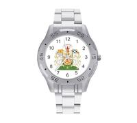 Royal Coat of Arms of The Kingdom of Scotland Trendy Wrist Watches for Men Classic Business Stainless Steel Band Quartz Watch