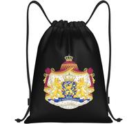 Royal Coat Of Arms Of The Netherlands Unisex Pe Bag Large Drawstring Bag Portable String Backpack For Climbing Hiking Beach
