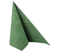 "Royal Collection" Napkins 1/4 Fold 40 cm x 40 cm Dark Green "Ornaments" Pack of 50