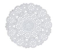 Royal Consumer Medallion Lace Round Paper Doilies, 10-Inch, Pack of 12 (B23005), White
